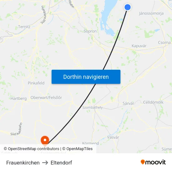 Frauenkirchen to Eltendorf map