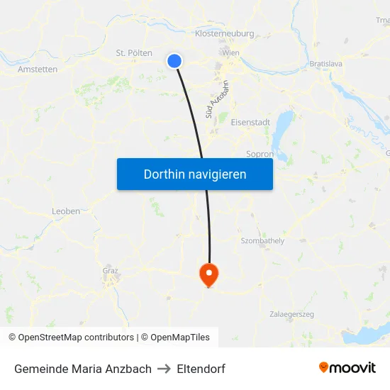 Gemeinde Maria Anzbach to Eltendorf map