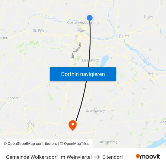 Gemeinde Wolkersdorf Im Weinviertel to Eltendorf map
