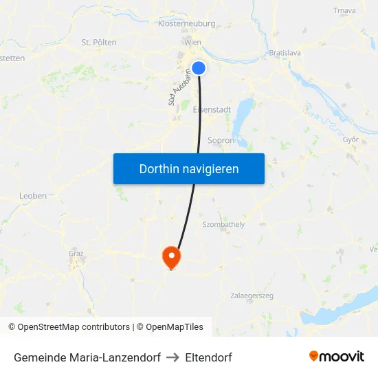 Gemeinde Maria-Lanzendorf to Eltendorf map