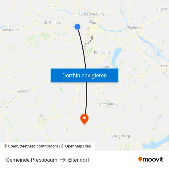 Gemeinde Pressbaum to Eltendorf map