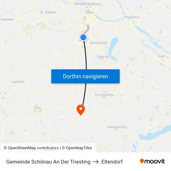 Gemeinde Schönau An Der Triesting to Eltendorf map
