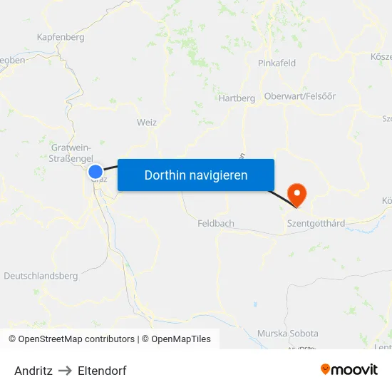 Andritz to Eltendorf map