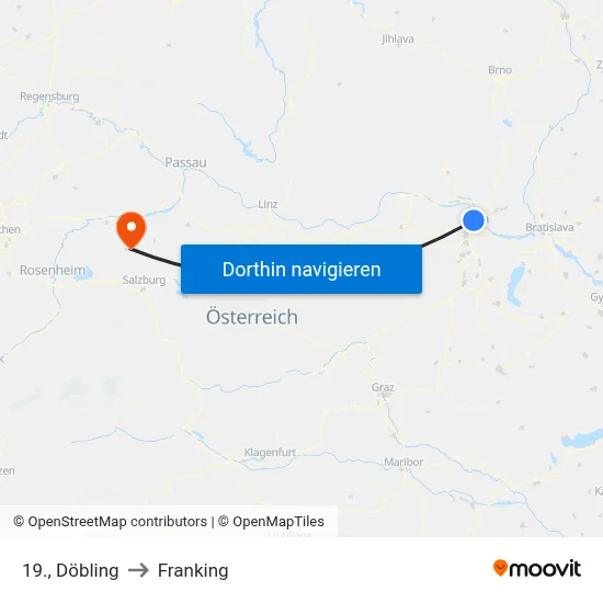 19., Döbling to Franking map