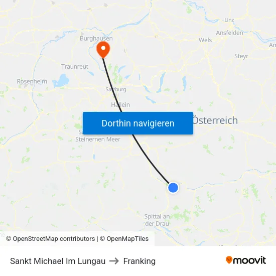 Sankt Michael Im Lungau to Franking map