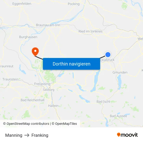 Manning to Franking map