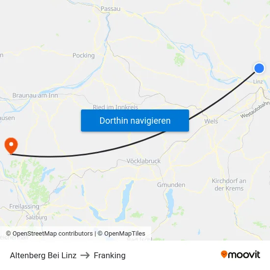 Altenberg Bei Linz to Franking map