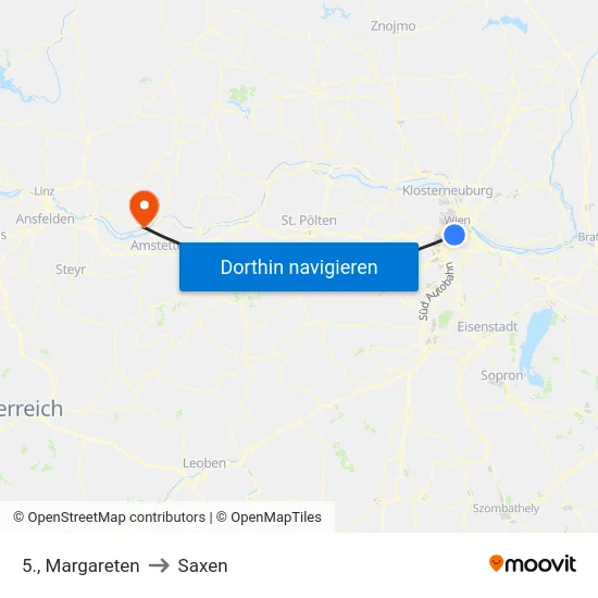 5., Margareten to Saxen map