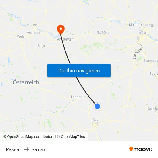 Passail to Saxen map