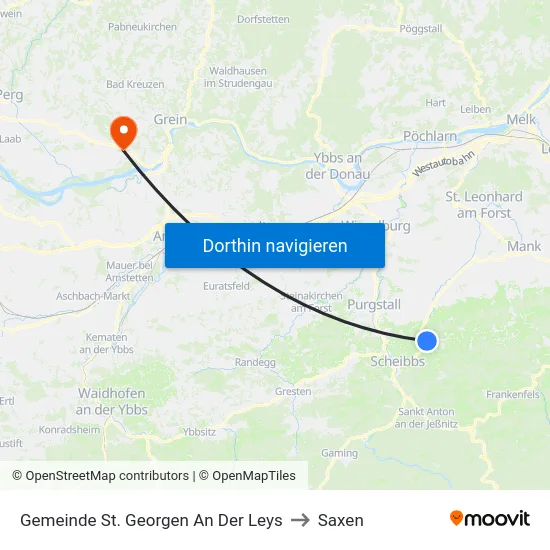Gemeinde St. Georgen An Der Leys to Saxen map