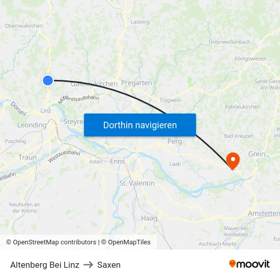 Altenberg Bei Linz to Saxen map