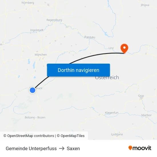 Gemeinde Unterperfuss to Saxen map