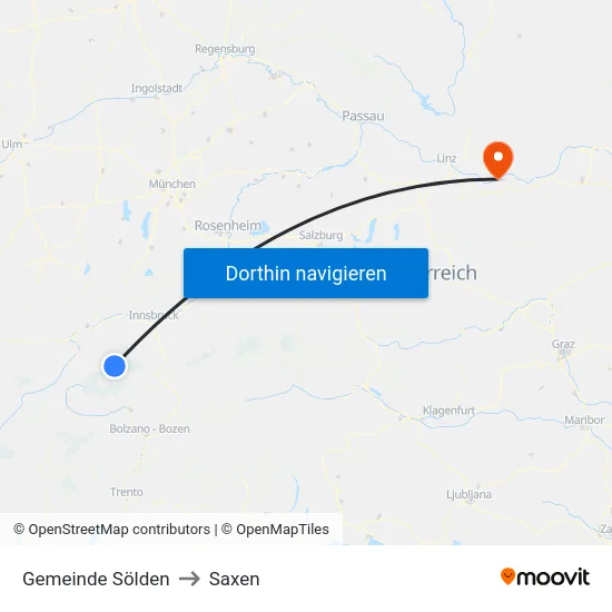 Gemeinde Sölden to Saxen map
