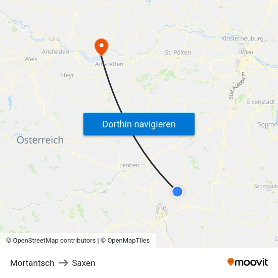 Mortantsch to Saxen map