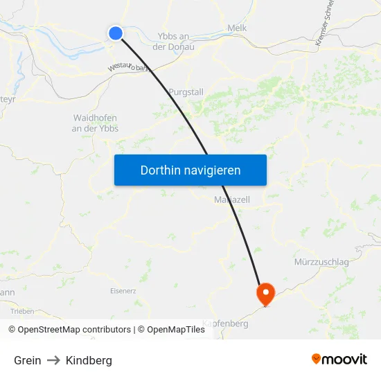 Grein to Kindberg map