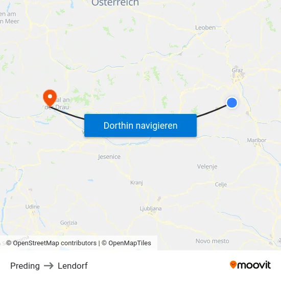 Preding to Lendorf map