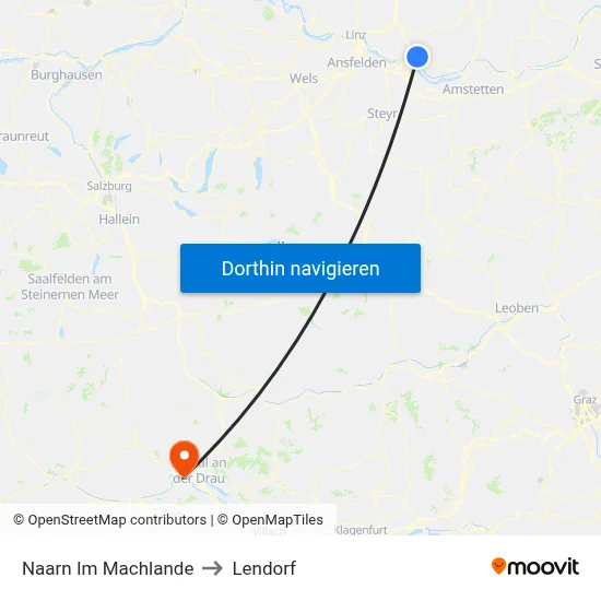 Naarn Im Machlande to Lendorf map