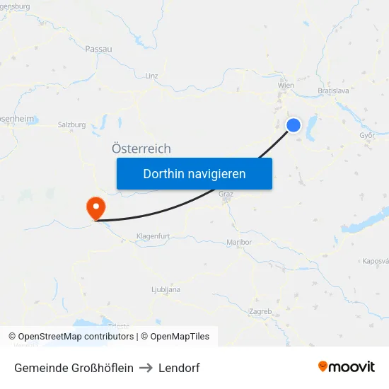 Gemeinde Großhöflein to Lendorf map