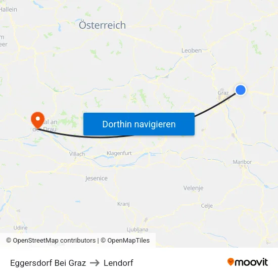 Eggersdorf Bei Graz to Lendorf map