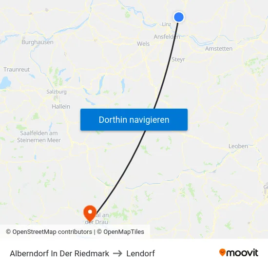 Alberndorf In Der Riedmark to Lendorf map
