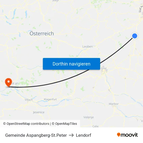 Gemeinde Aspangberg-St.Peter to Lendorf map