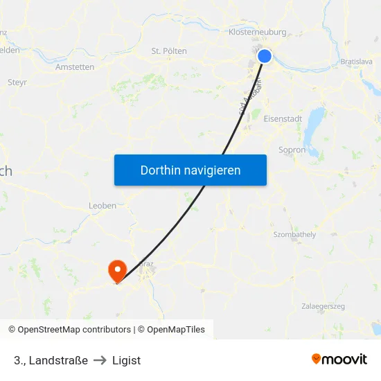 3., Landstraße to Ligist map