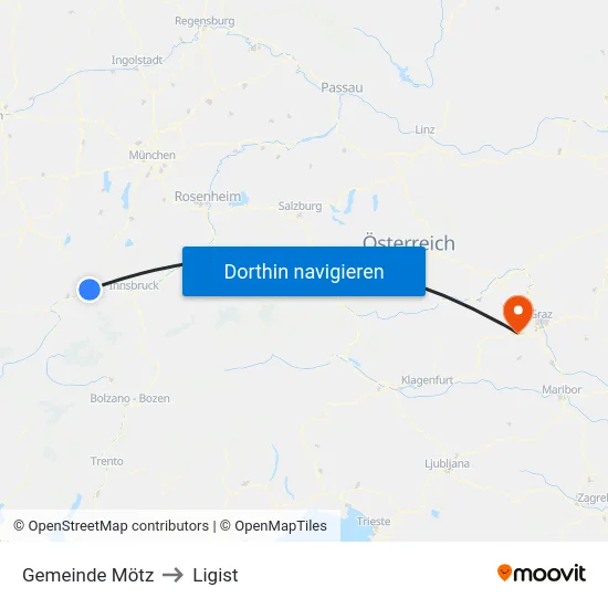 Gemeinde Mötz to Ligist map