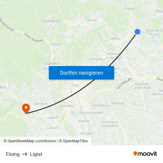 Floing to Ligist map