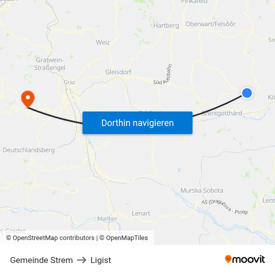 Gemeinde Strem to Ligist map