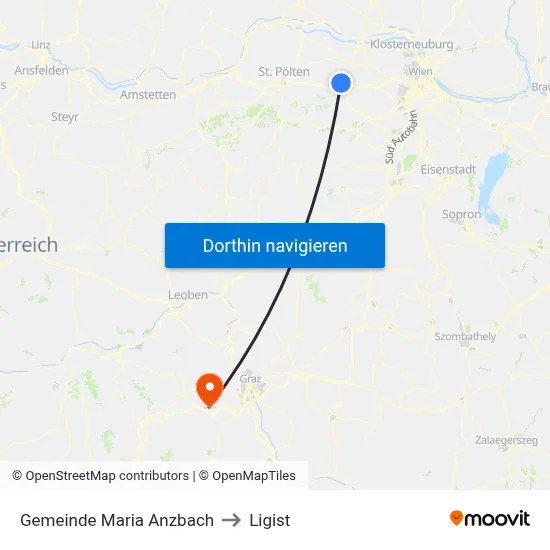 Gemeinde Maria Anzbach to Ligist map
