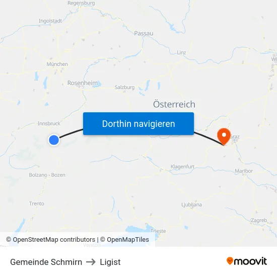 Gemeinde Schmirn to Ligist map