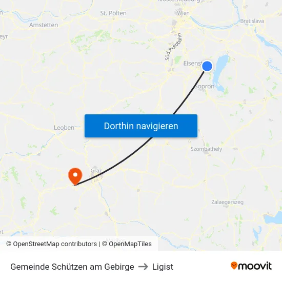 Gemeinde Schützen am Gebirge to Ligist map