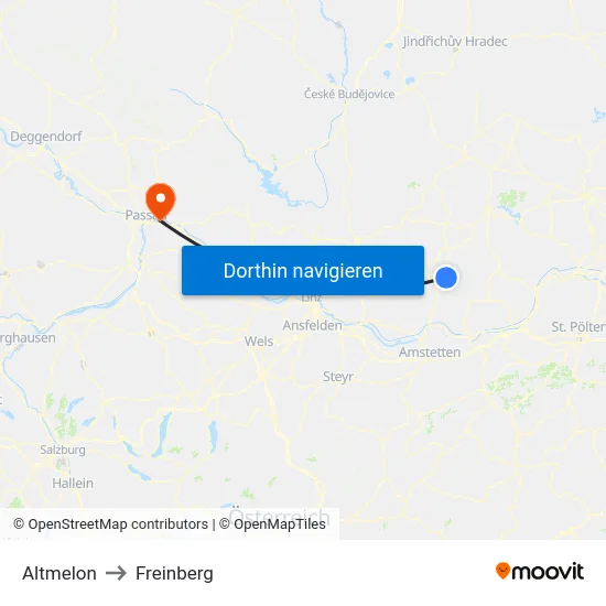 Altmelon to Freinberg map