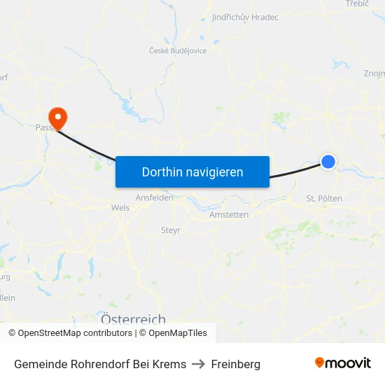 Gemeinde Rohrendorf Bei Krems to Freinberg map