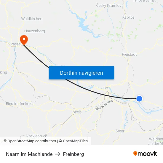 Naarn Im Machlande to Freinberg map