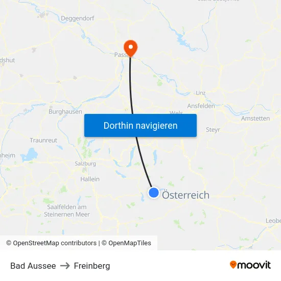 Bad Aussee to Freinberg map