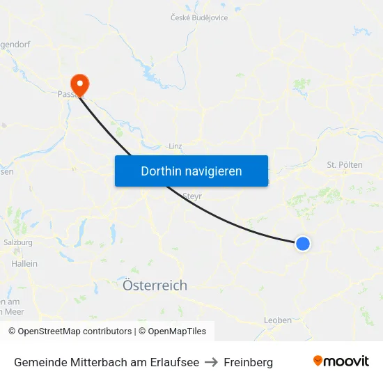 Gemeinde Mitterbach am Erlaufsee to Freinberg map