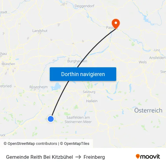 Gemeinde Reith Bei Kitzbühel to Freinberg map