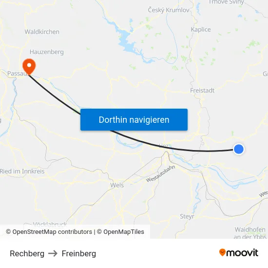 Rechberg to Freinberg map