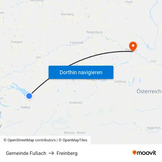 Gemeinde Fußach to Freinberg map