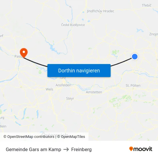 Gemeinde Gars am Kamp to Freinberg map