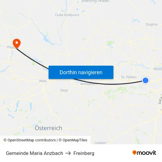 Gemeinde Maria Anzbach to Freinberg map