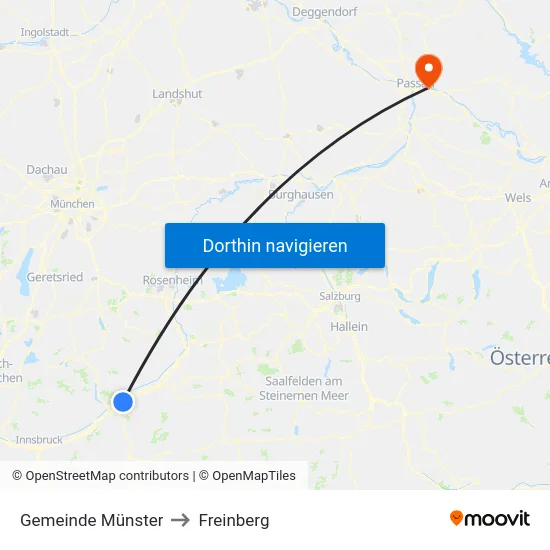 Gemeinde Münster to Freinberg map