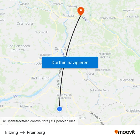 Eitzing to Freinberg map