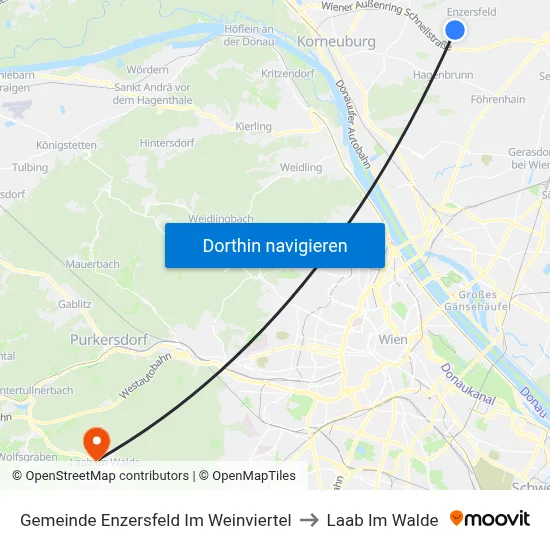 Gemeinde Enzersfeld Im Weinviertel to Laab Im Walde map