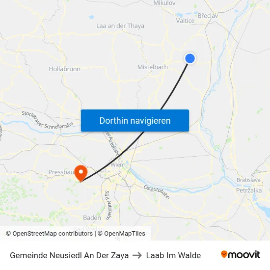 Gemeinde Neusiedl An Der Zaya to Laab Im Walde map