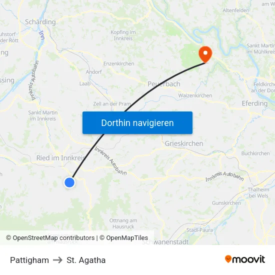 Pattigham to St. Agatha map