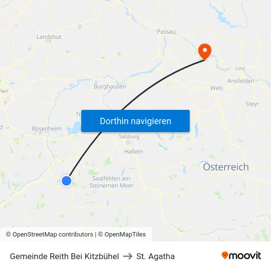 Gemeinde Reith Bei Kitzbühel to St. Agatha map