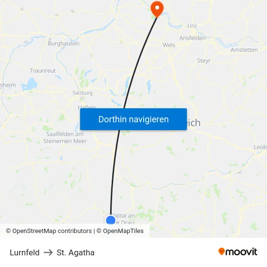 Lurnfeld to St. Agatha map