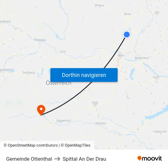 Gemeinde Ottenthal to Spittal An Der Drau map